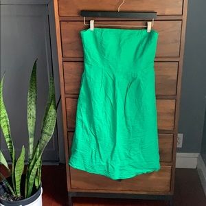 J.Crew size 6 cotton strapless dress with pockets